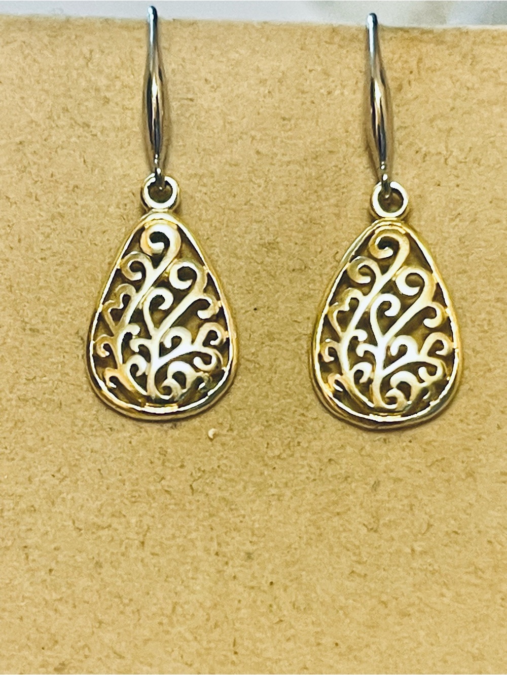VTG Sterling Silver filigree dangle earrings
